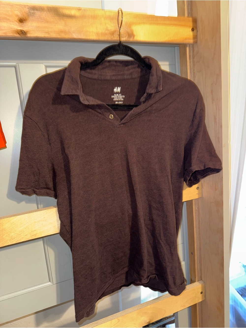 H&M Men's Brown Polo Shirt